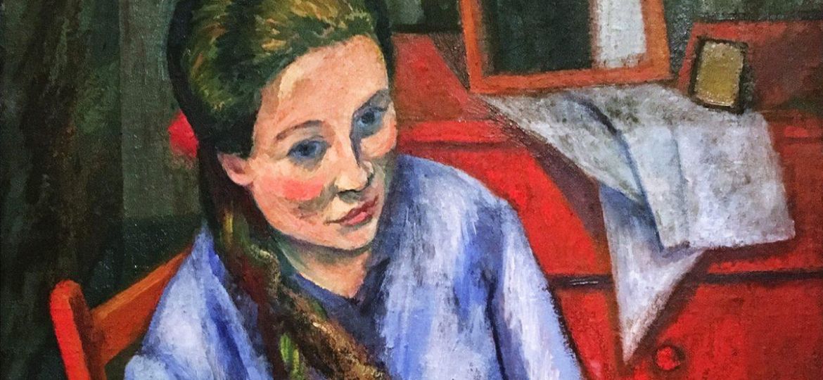 Леон Сола - Девушка в голубой блузе, ок. 1925