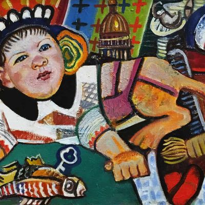Виктор Мымрин - Сфинкс Вика, 2002 (холст, масло)