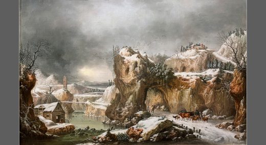 Франческо Фиданца — Снегопад (Вид Скарикалазино), 1815<br>(Музей модернизма в Милане)