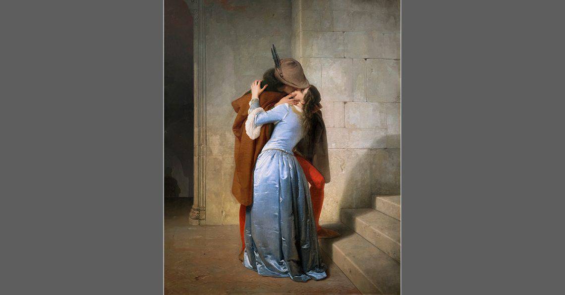 Франческо Айец — Поцелуй, 1859<br>(Галерея Брера, Милан)