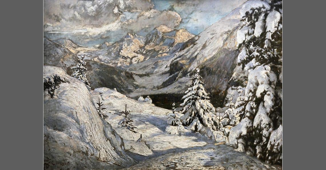 Филиппо Каркано — Зима в Энгадине, 1909<br>(Gallerie d’Italia, Милан)