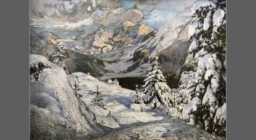 Филиппо Каркано — Зима в Энгадине, 1909<br>(Gallerie d’Italia, Милан)