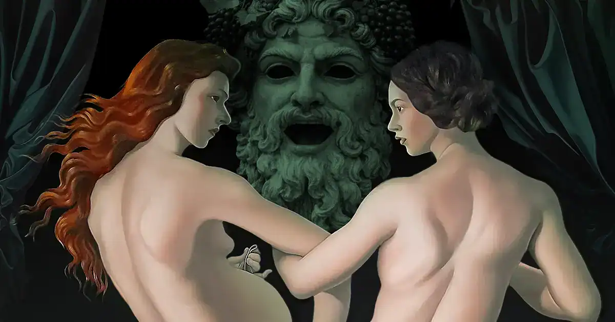 Фрагмент живописного произведения, женская фигура, классическая живопись