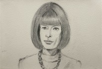 Алекс Кац — Анна, 2009 (уголь, бумага)