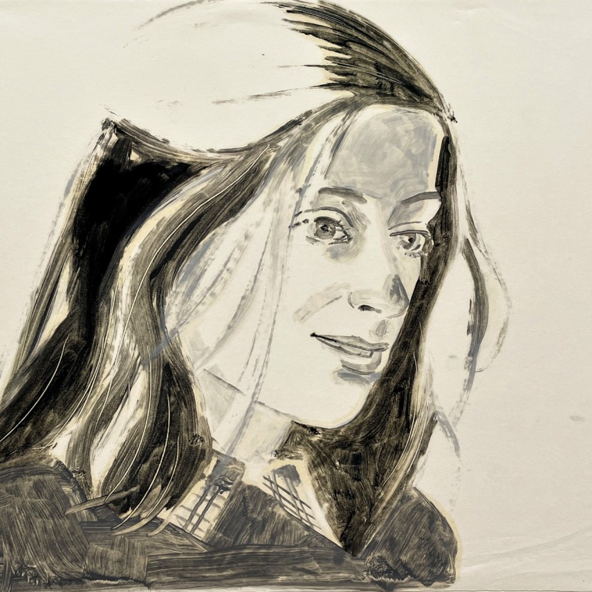 Алекс Кац — Женщина, глядящая в сторону, 1981 (монотипия)