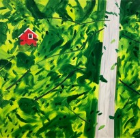 Алекс Кац — Красный дом 1, 2015 (холст, масло)