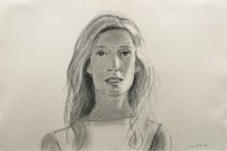 Алекс Кац — Она, 2007 (уголь, бумага)