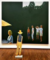 Алекс Кац — Уголок Карверса, 2000 (холст, масло), Ада, 2017 (эмаль на вырезанной стальной пластине)