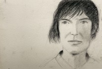 Алекс Кац — Элизабет, 2012 (уголь, бумага)