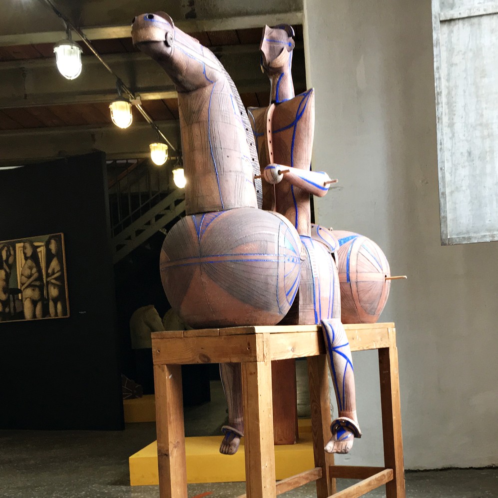 Александр Задорин — Всадник, 1982 (дерево, керамика, окислы)