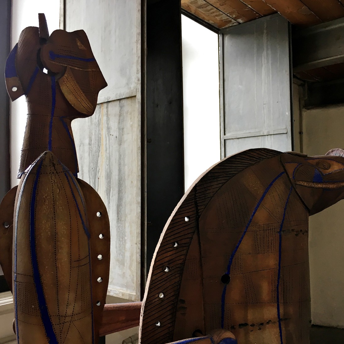 Александр Задорин — Всадник_1, 1982 (дерево, керамика, окислы)