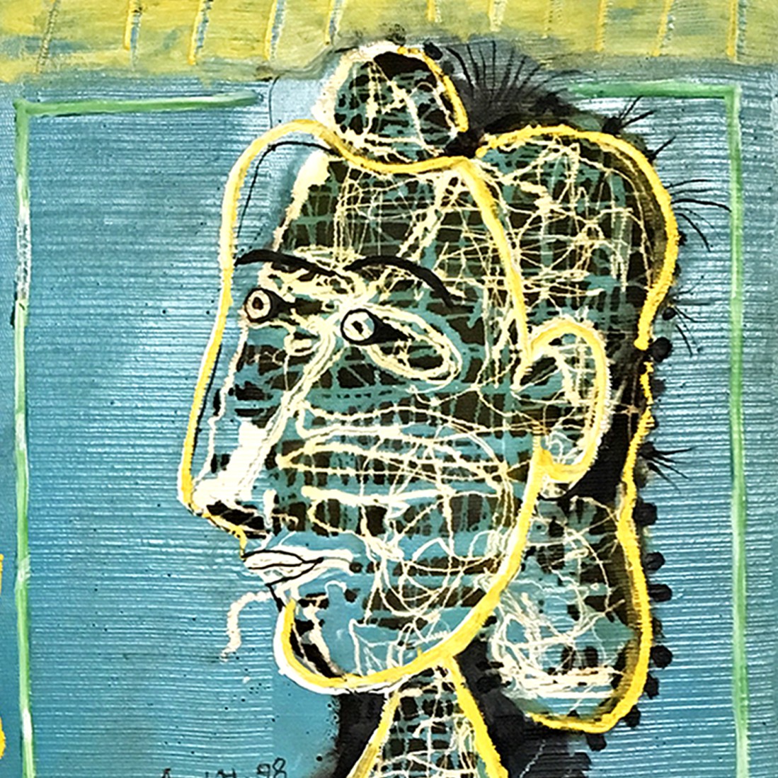 Александр Задорин — Дама в голубом, 1998 (холст, масло)