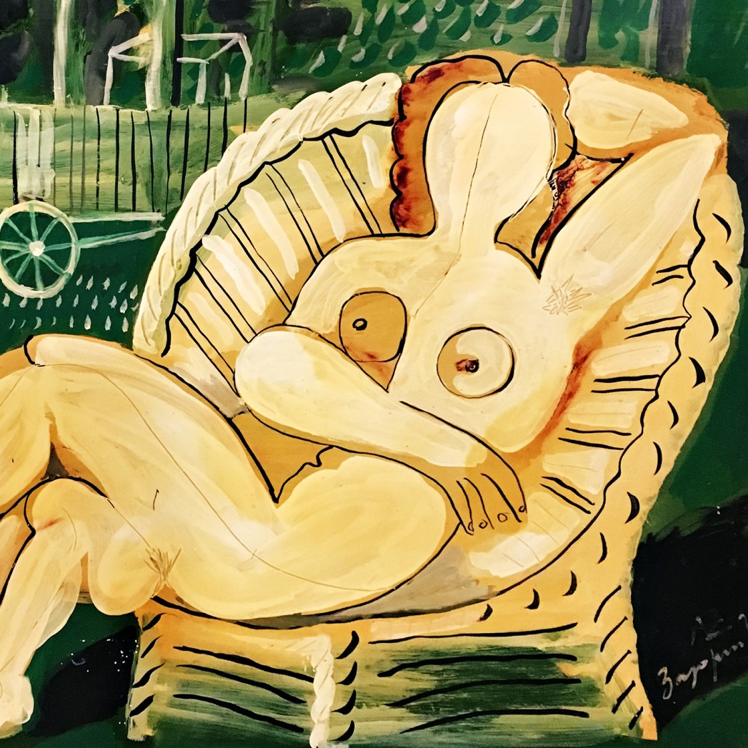 Александр Задорин — Деревенское лето, 1991 (чертёжная доска, масло, эмаль)