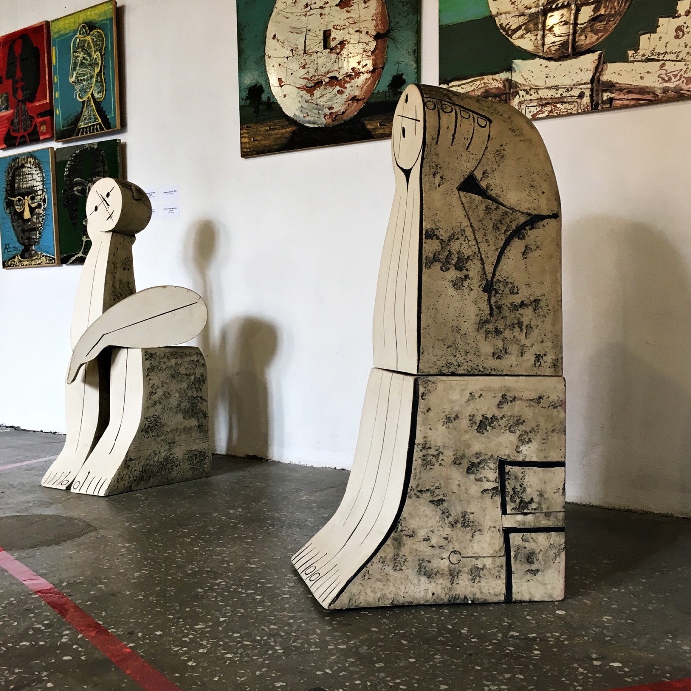 Александр Задорин — Задумавшиеся_3, 1999 (керамика, окислы)