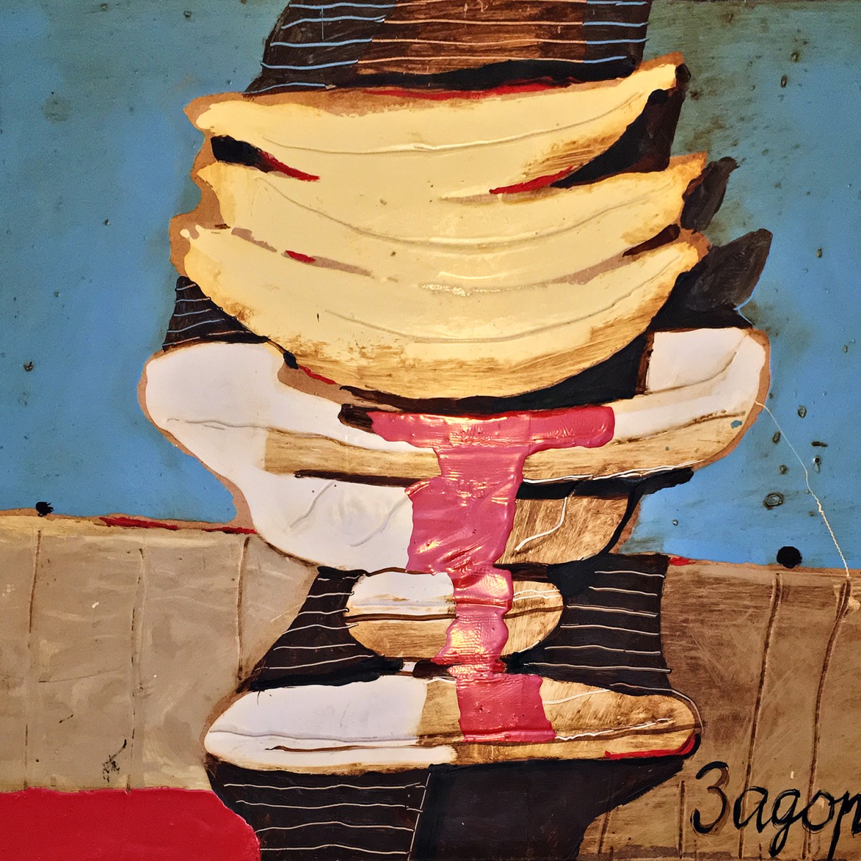 Александр Задорин — Натюрморт с бананами, 1999 (оргалит, масло)