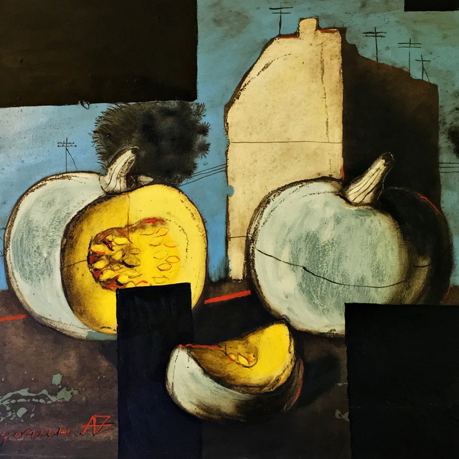 Александр Задорин — Натюрморт с тыквой, 2001 (холст, масло)