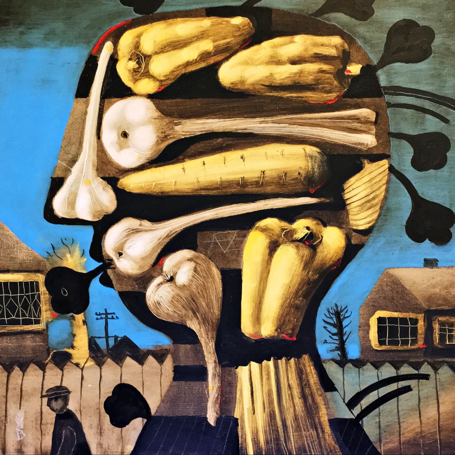 Александр Задорин — Триптих. Мотив Лук и чеснок, 2005 (холст, масло)