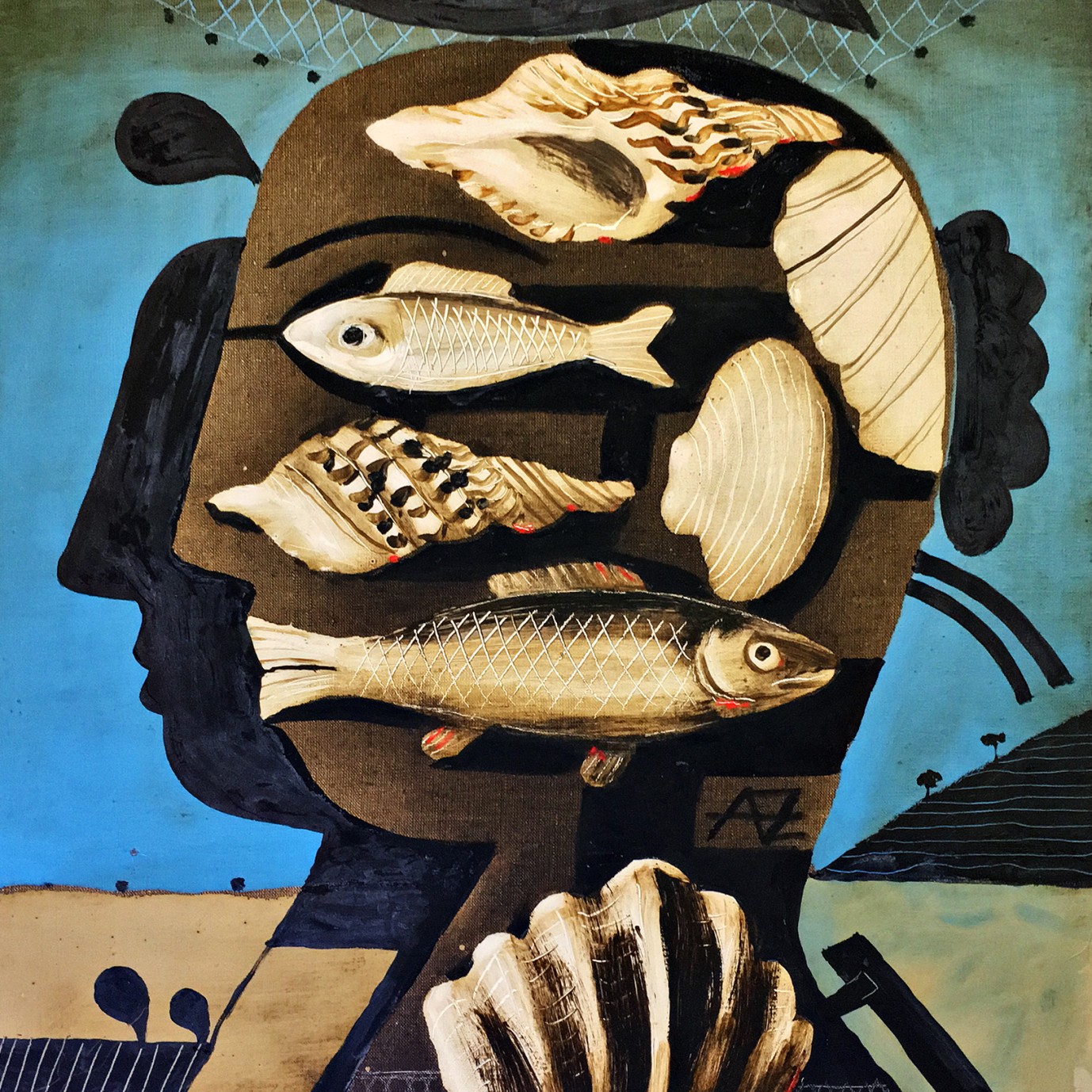 Александр Задорин — Триптих. Мотив Морепродукты, 2005 (холст, масло)