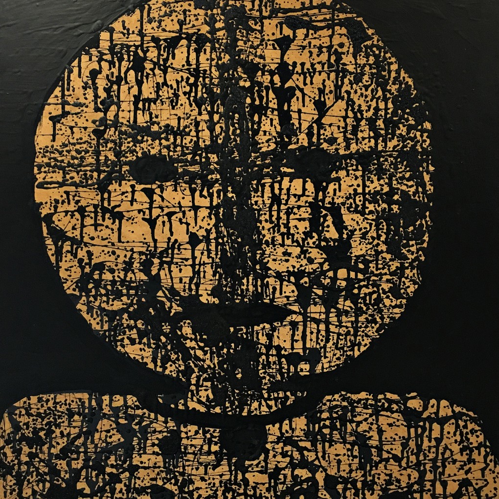 Александр Задорин — Чёрный человек, 2002 (Оргалит, эмаль, масло)