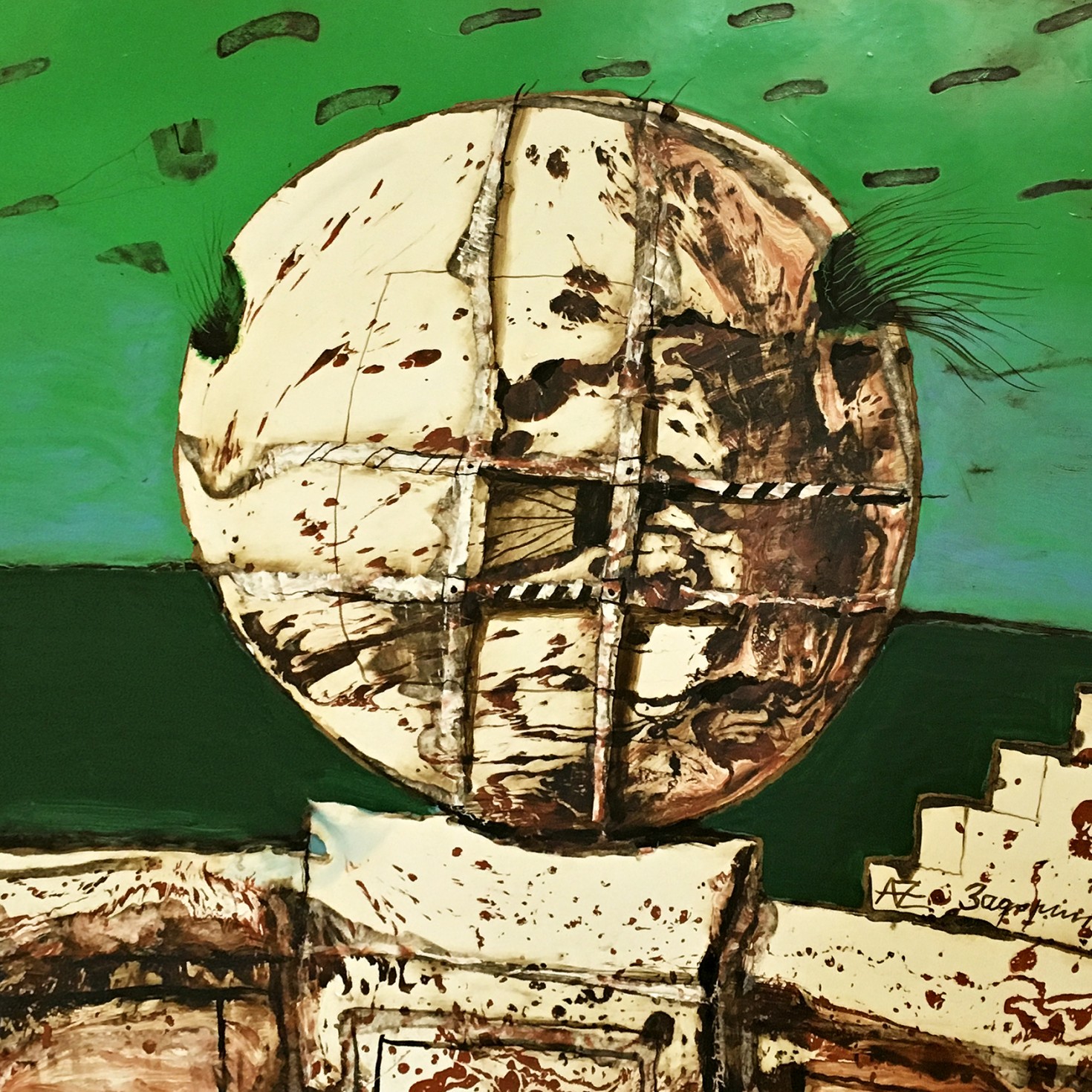 Александр Задорин — Шар 2 2002 (оргалит, эмаль, масло)