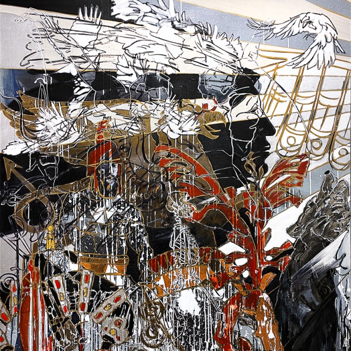 Анна Осипова — Умай (триптих), левая створка, 2019 (холст, масло)