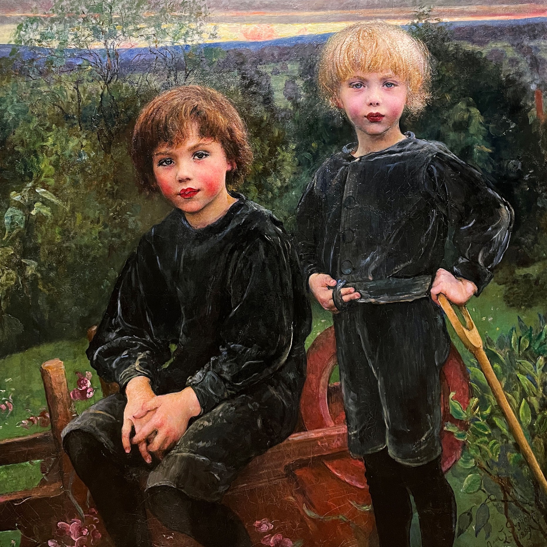 Энни Луиза Свиннертон — Джеффри и Кристофер Херрингем, 1889 (холст, масло)