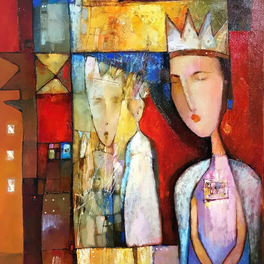 Екатерина Федулова — На золотом крыльце..., 2018 (холст, масло, акрил)