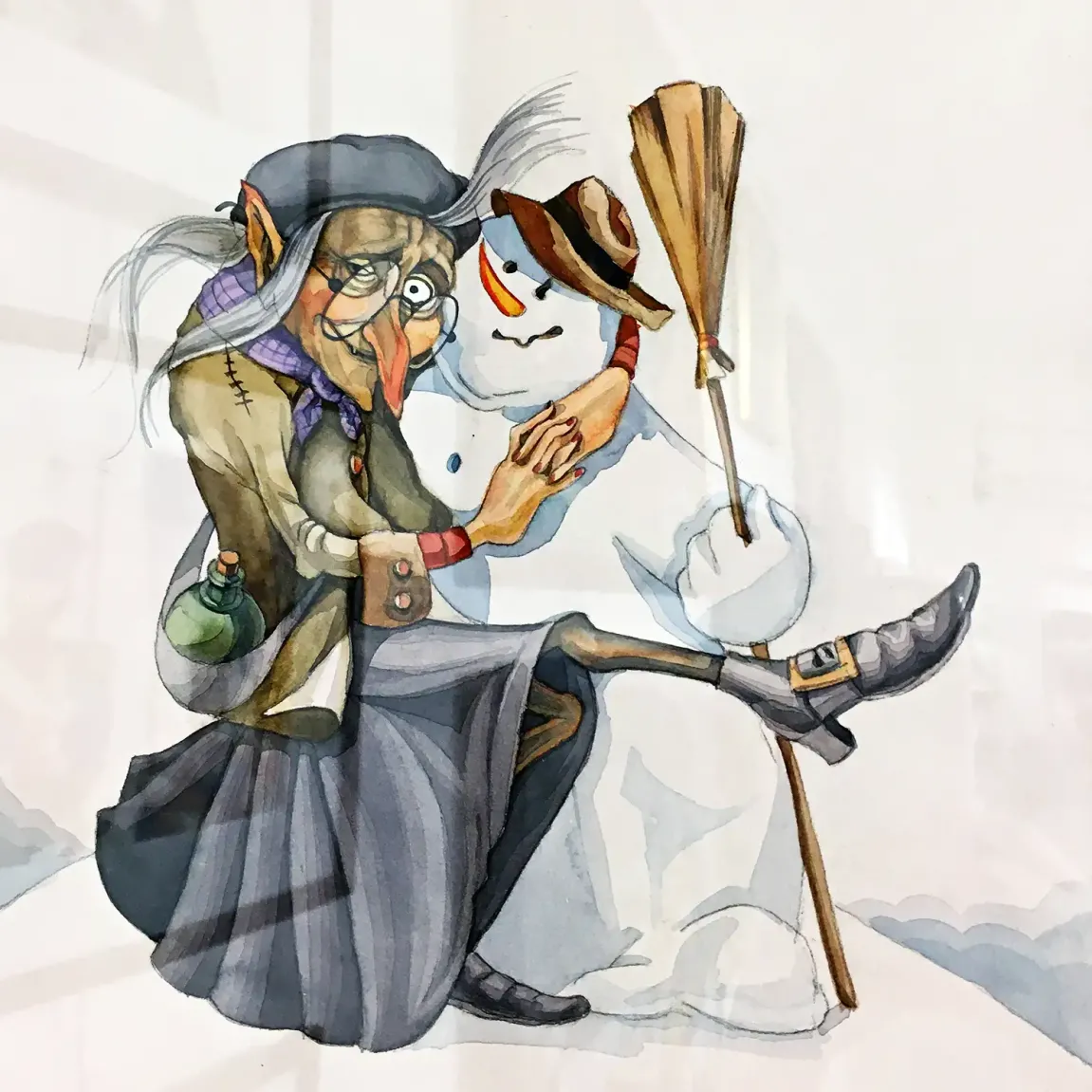 м — Ведьмы из Файфа (бумага, акварель)