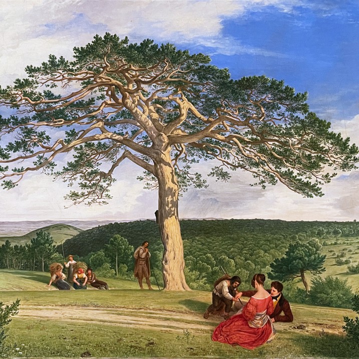Людвиг Фердинанд Шнорр фон Карольсфельд — Раскидистая сосна в долине Брюль недалеко от Модлинга, 1838 (холст, масло)