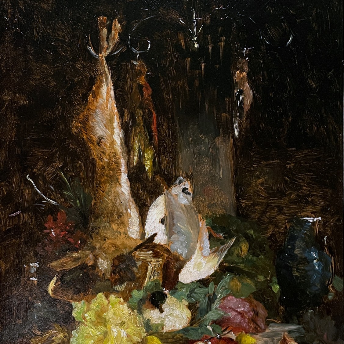 Ольга Визингер-Флориан — Натюрморт с мертвым зайцем, 1885 (холст, масло)