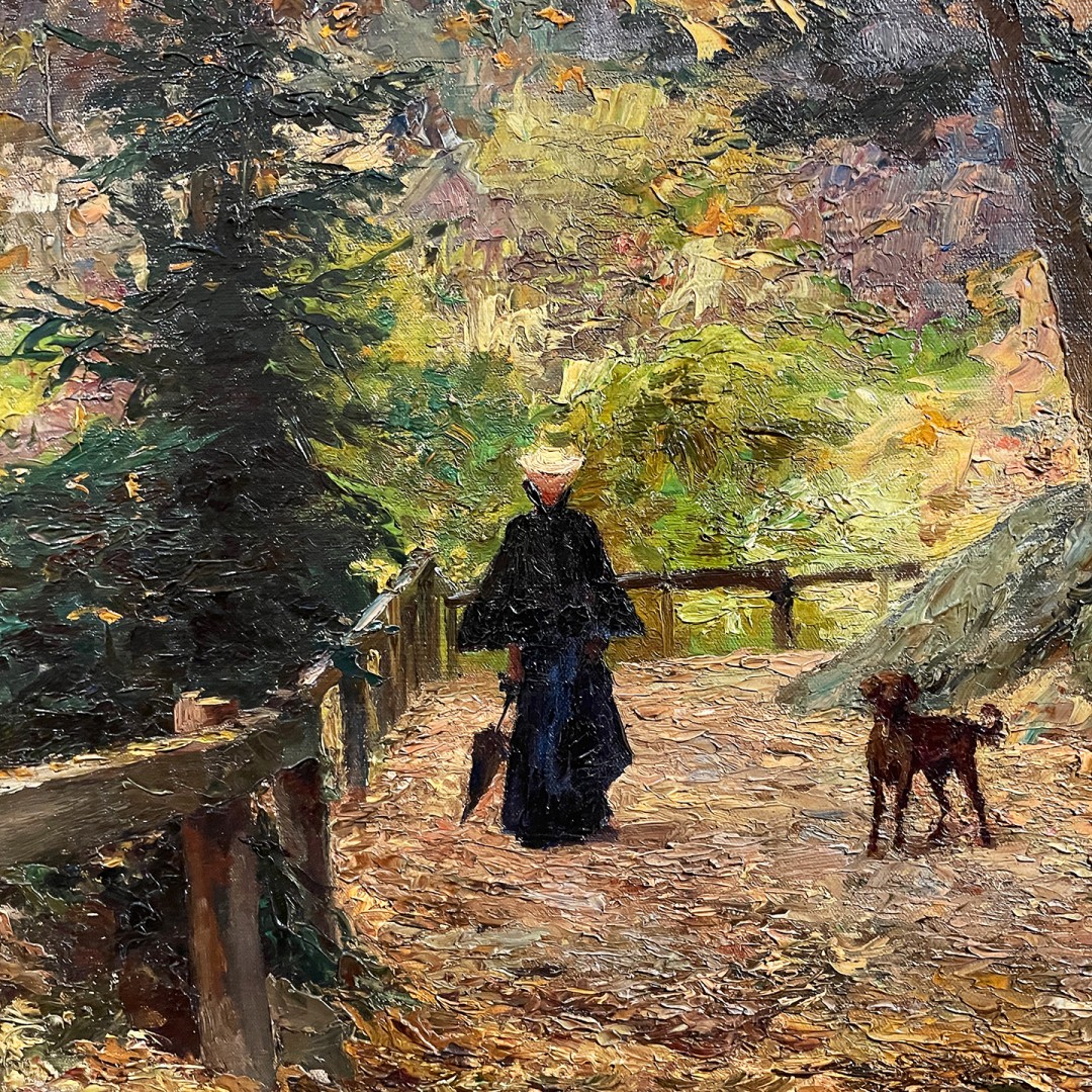 Ольга Визингер-Флориан — Падающие листья, 1899 (фрагмент) Бельведер