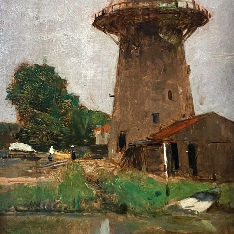 Рудольф Рибарц — Ветряная мельница в Голландии, 1876 (холст, масло)