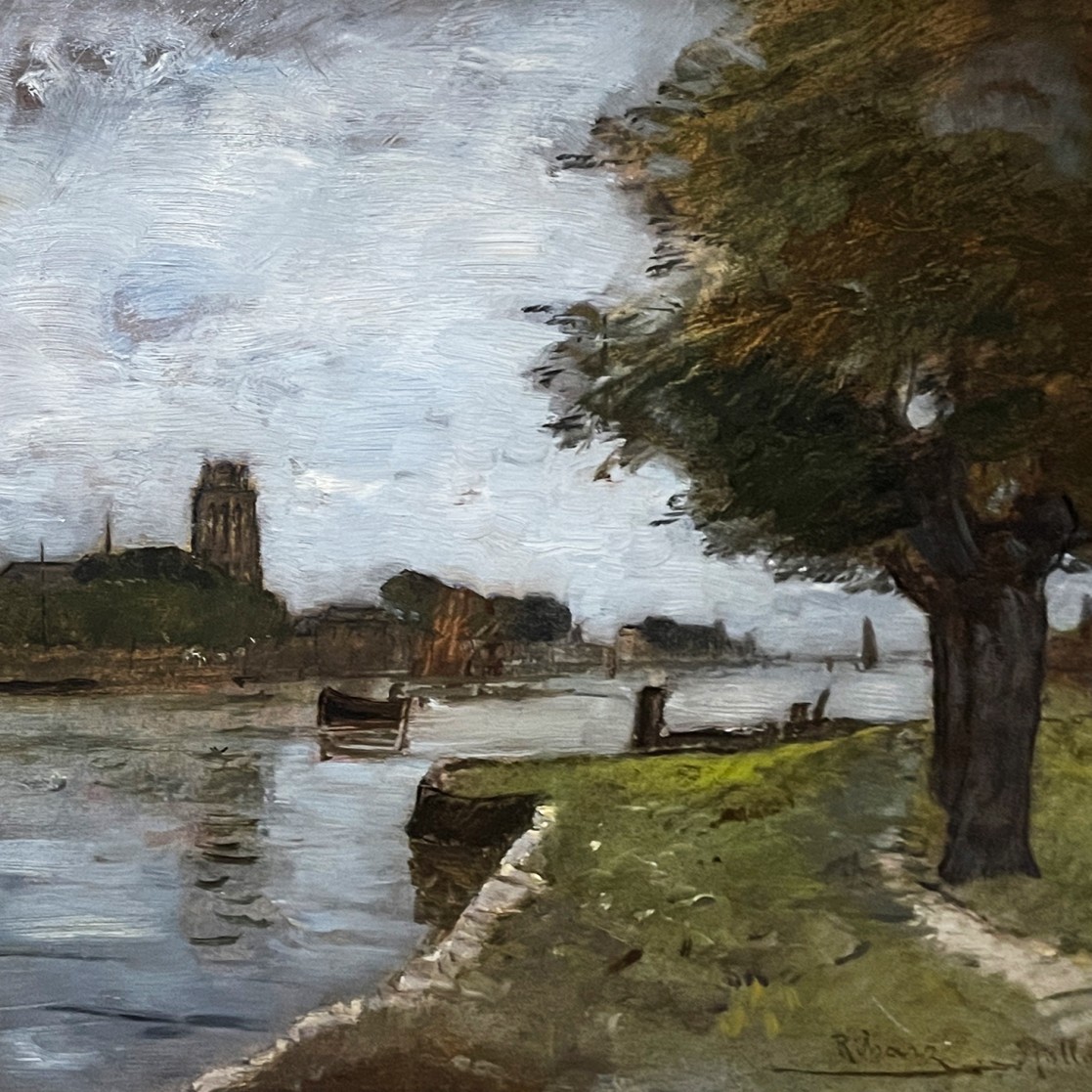 Рудольф Рибарц — Вид Дордрехта, 1880 (холст, масло)