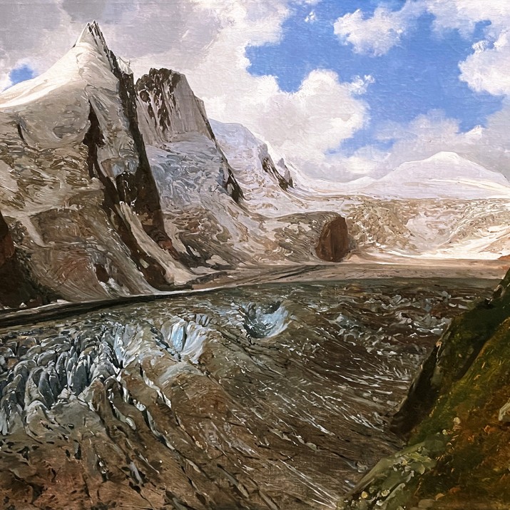 Томас Эндер — Гроссглокнер с ледником Пастерце, 1832 (холст, масло)