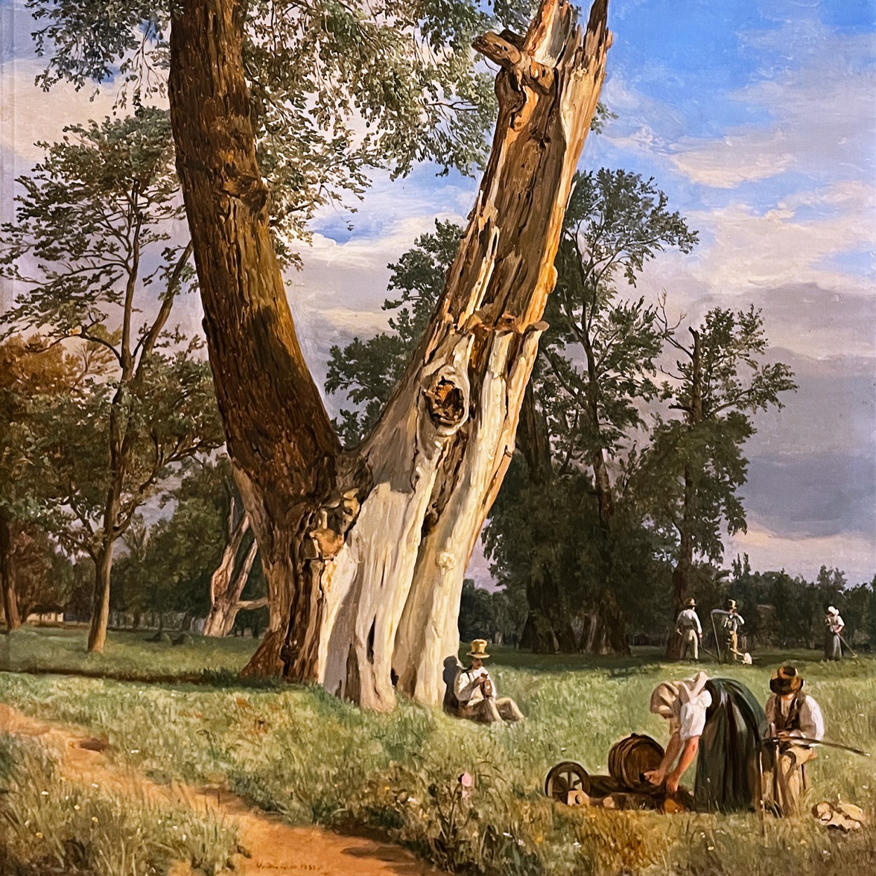 Фердинанд Георг Вальдмюллер — Вид Пратера, 1831 (холст, масло). Бельведер. Вена.