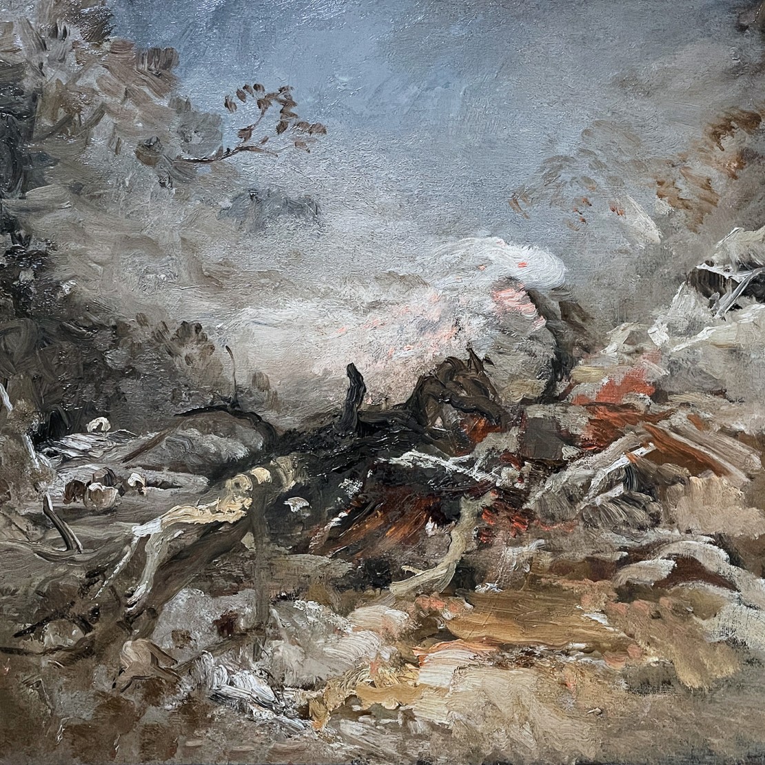 Эмиль Жакоб Шиндлер — Ветровал, 1885 (холст, масло)