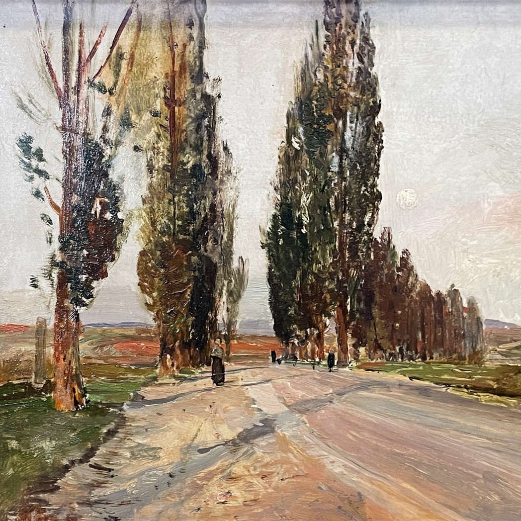 Эмиль Якоб Шиндлер — Тополиный бульвар возле Планкенберг, 1890 (холст, масло)