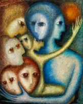 Белла Бризель — Встреча, 1973 (холст, масло)