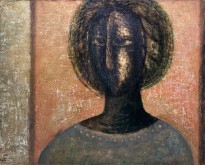 Белла Бризель — Голова женщины, 1956-7 (холст, масло)