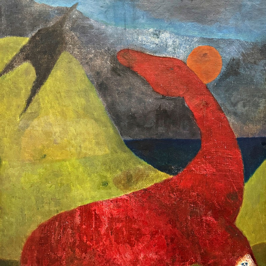 Белла Бризель — Красный конь, 1951-52 (холст, масло)