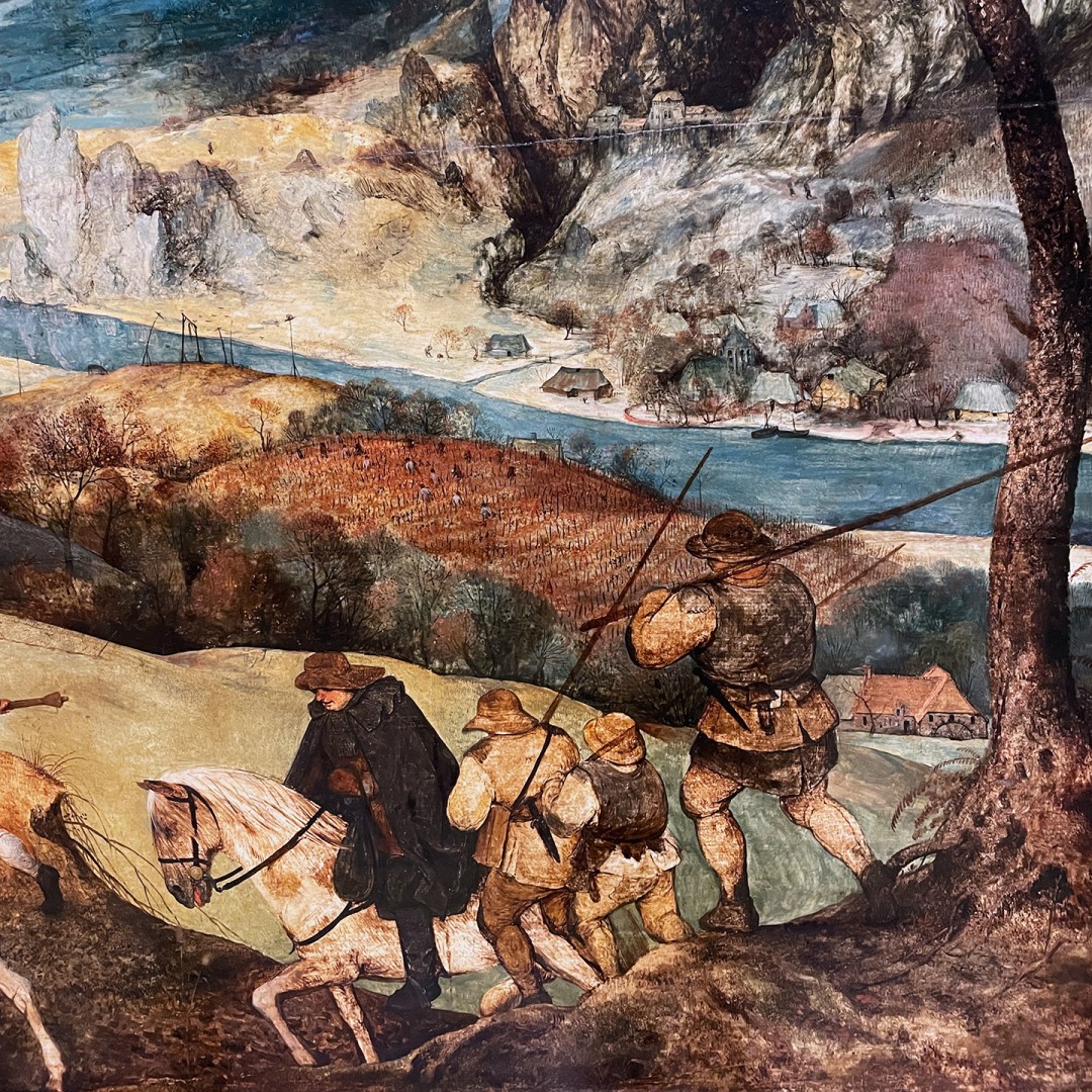 Питер Брейгель (Мужицкий) — Возвращение стада (Осень), 1565 (фрагмент)