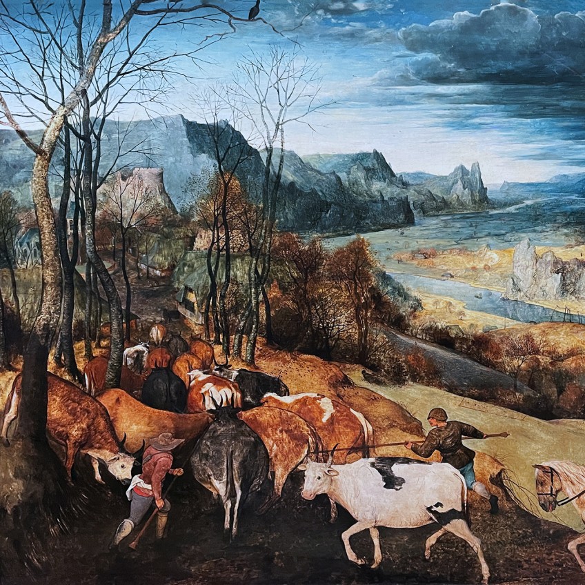 Питер Брейгель (Мужицкий) — Возвращение стада (Осень), 1565