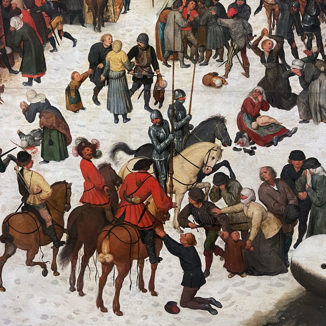 Питер Брейгель (Мужицкий) — Избиение младенцев (последняя четверть XVI в.), фрагмент