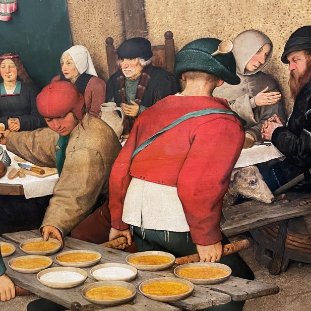 Питер Брейгель (Мужицкий) — Крестьянская свадьба, 1568 (фрагмент)