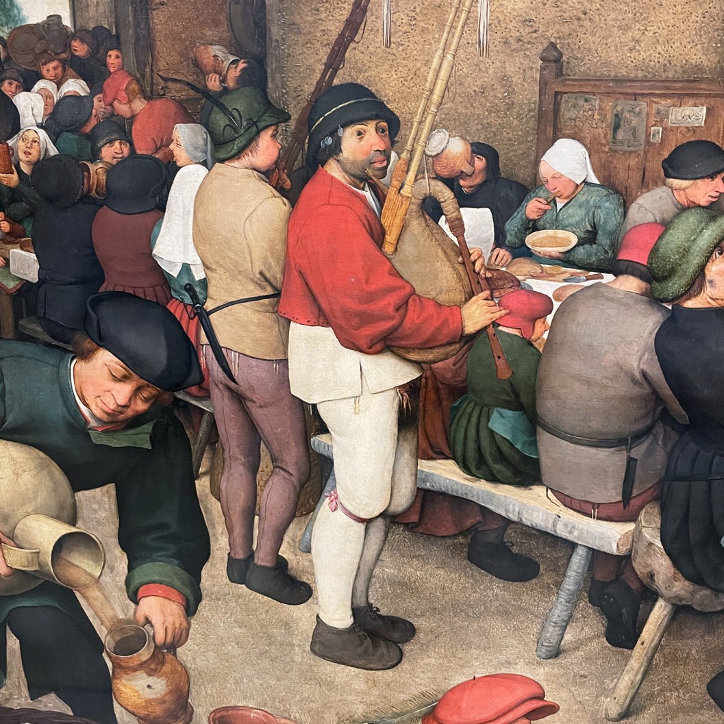 Питер Брейгель (Мужицкий) — Крестьянская свадьба, 1568 (фрагмент)