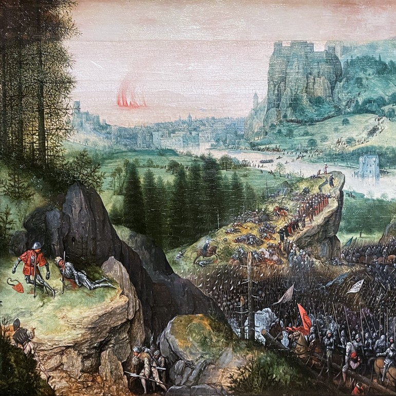 Питер Брейгель (Мужицкий) — Самоубийство Саула, 1562