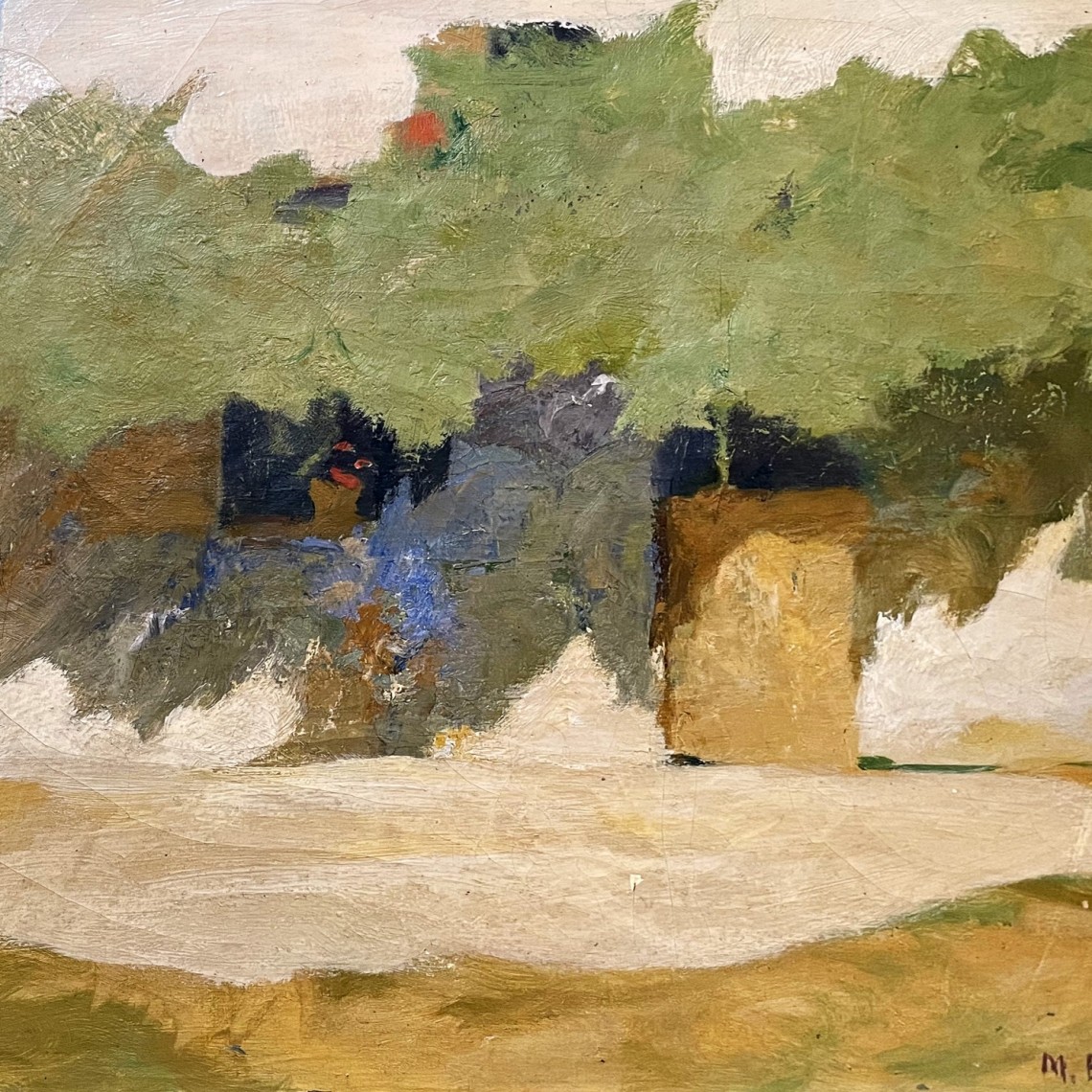 Михалис Эконому — Виноградник (фланель, масло)