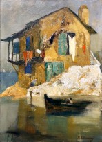 Михалис Эконому — Дом у воды 2 (фланель, масло)