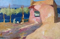 Михалис Эконому — Дом у моря (фланель, масло)