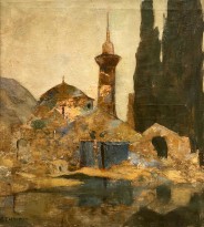 Михалис Эконому — Мечеть (фланель, масло)